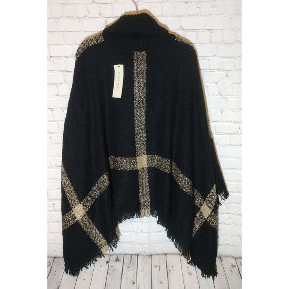 Larry Levine, Black & Tan Shawl, OS - Picture 5 of 7